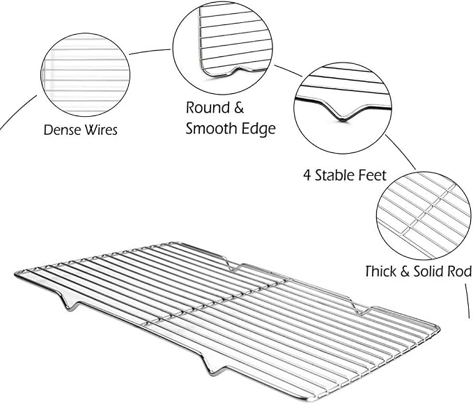 Grilling Rack Heavy Duty Wire Grate Oven Roasting Rack 5.3 x 8.75 inch - Image 5