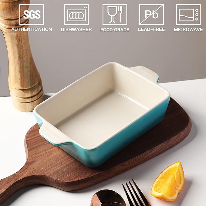 Sweejar Ceramic Baking Dish, Rectangular Small Baking Pan - Image 2