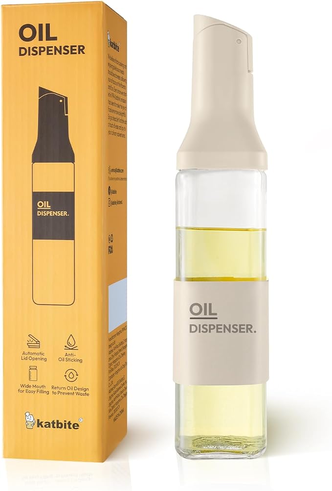 katbite 16oz Glass Olive Oil Dispenser Bottle by katbite