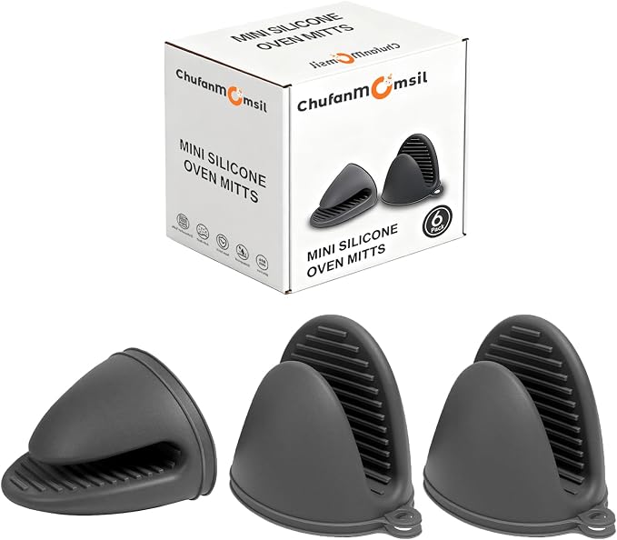 6 Pack Mini Oven Mitts Silicone Pot Holders Heat Resistan by ChufanMomsil