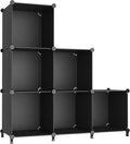 AWTATOS Cube Storage Organizer, Storage Cubes Shelves Bookshelf, 6 Cube Closet by AWTATOS