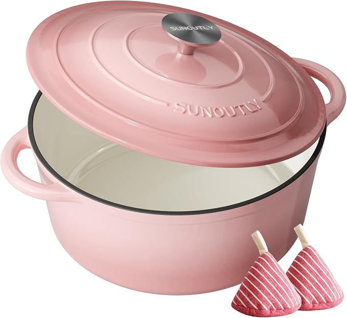 Enameled Cast Iron Dutch Oven by SUNOUTLY