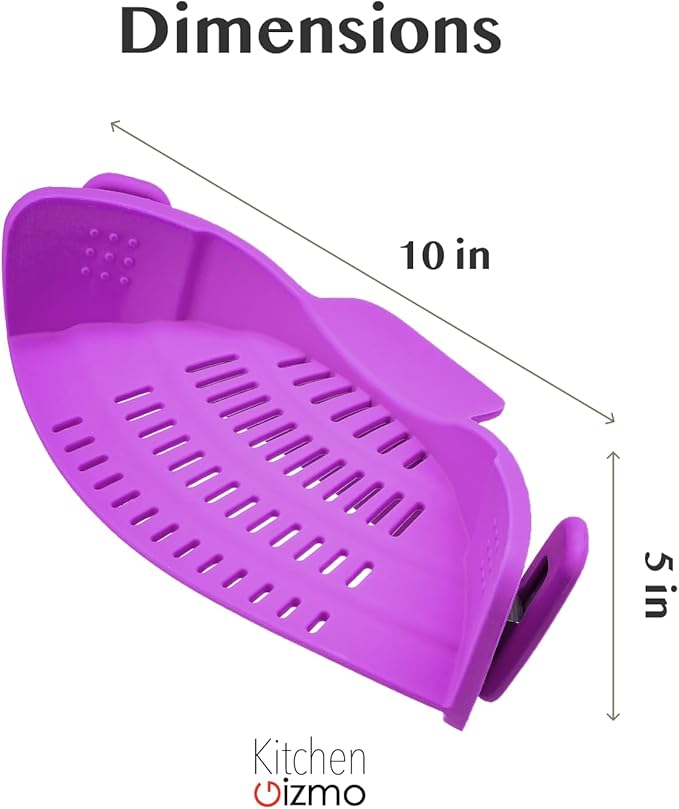 Kitchen Gizmo Snap N Strain Pot and Pasta Strainer - Image 3