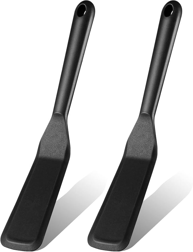 Zopeal 2 Pieces Crepe Spatula Silicone Narrow Skinny Flipper Long Heat by Zopeal