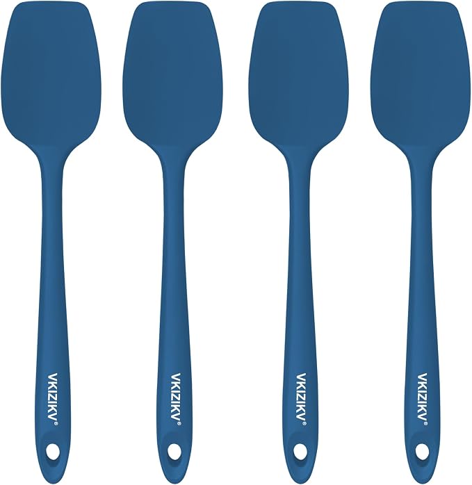 4 Pcs Silicone Spoon Spatula Set, 11.4 In, Food Grade Rubber Spatulas by Unknown