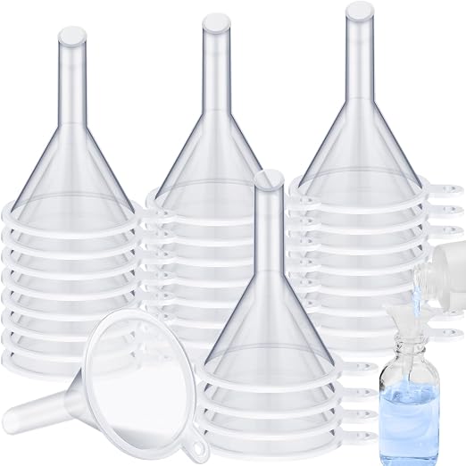Hoolerry 100 Pcs Small Funnel for Filling Small Bottles Clear Plastic Mini by Hoolerry