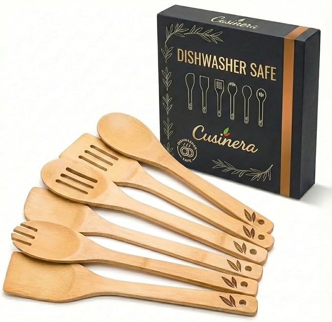 Dishwasher Safe Bamboo Wooden Spoons by Unknown