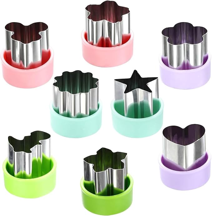 Vegetable Cutter Shapes Set – 1.5" Stainless Steel Mini Cookie & Fruit Cutters by Unknown