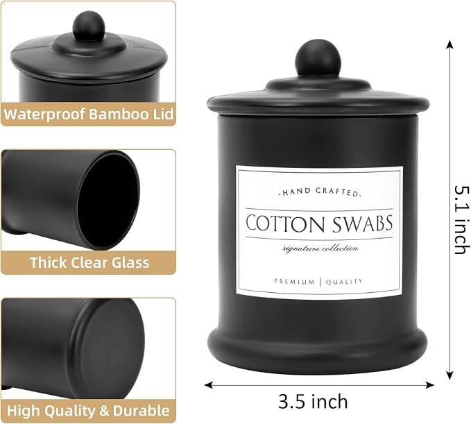 Volisnova 2 Pack Farmhouse Apothecary Jars - Image 2