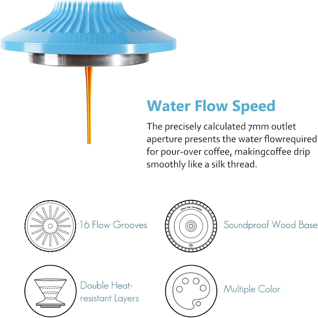 Pour Over Coffee Dripper Drip Coffee Pour Over Maker Resuable Blossom