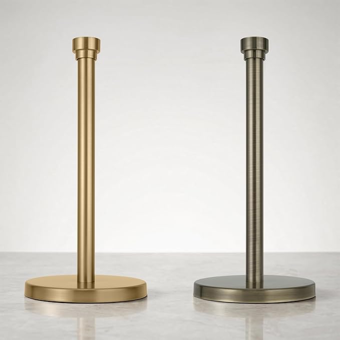 Warm Gold Paper Towel Holder Countertop, Freestanding Paper Towel Stand - Image 9