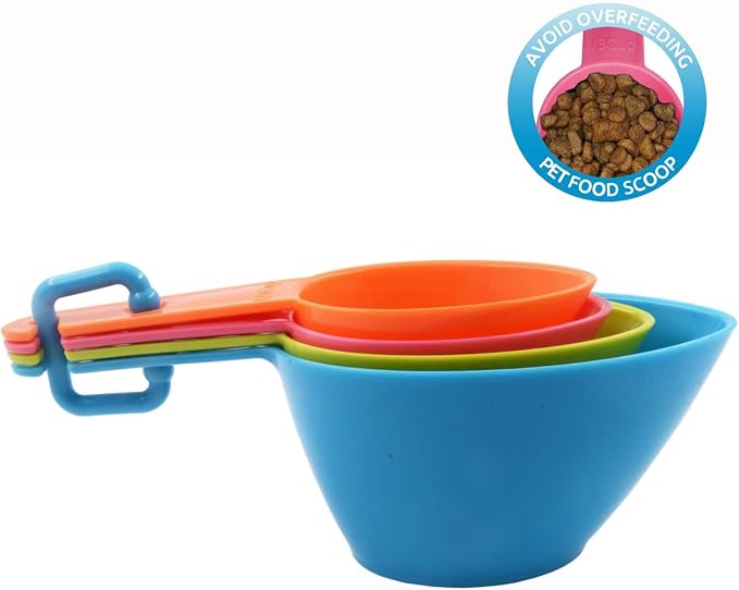 HINMAY Pet Food Scoops Plastic Measuring Cups Set - Image 4