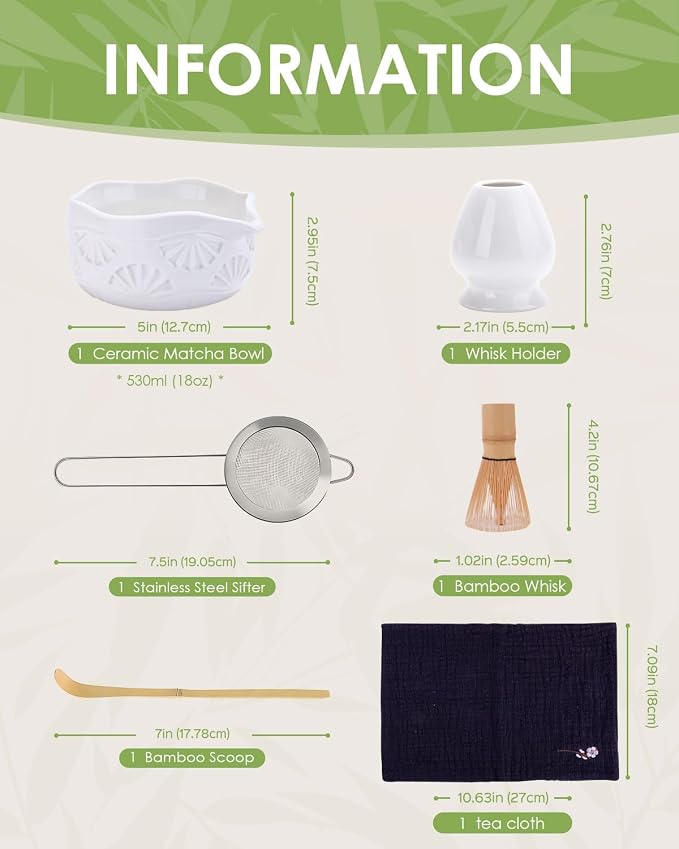 Matcha Whisk Set, Ceramic Matcha Set Includes Bowl - Image 6