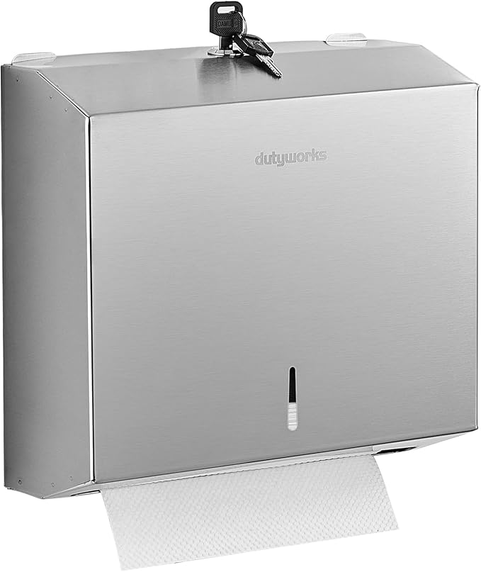 Commercial Paper Towel Dispenser Wall Mount, Stainless Steel C-Fold Multifold - Image 9