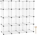 C&AHOME Cube Storage Organizer, 16-Cube Shelves Units, Plastic Storage Cubes by CAHOME