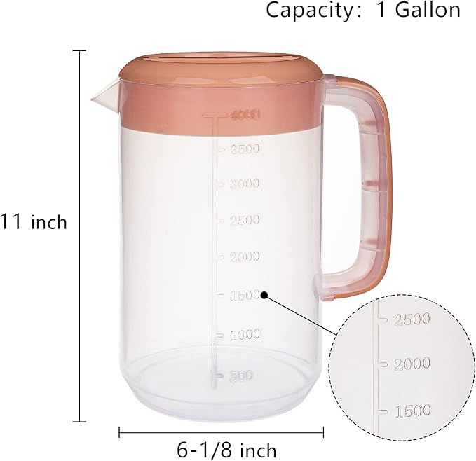 Jucoan 2 Pack 1 Gallon Plastic Pitcher - Image 2