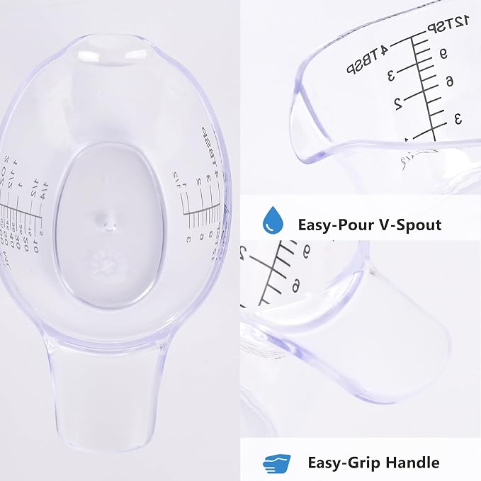 4 Pack Small Measuring Cups, 2oz/60ml Mini Measuring Cup - Image 5
