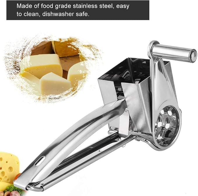 Stainless Steel Single Drum Rotary Cheese Grater, Mozzerella, Vegetables and - Image 3