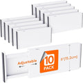 Lifewit 10 Pack 6" High Drawer Dividers 34-56cm/13.5-22" Adjustable Drawer by Lifewit