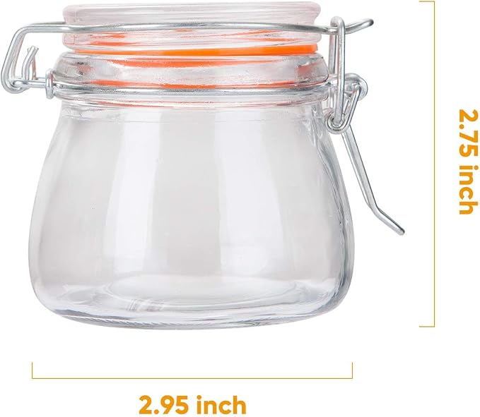 Small Glass Jars With Airtight Lids, Glass Spice Jars 5 oz, Maosn Jars With - Image 3