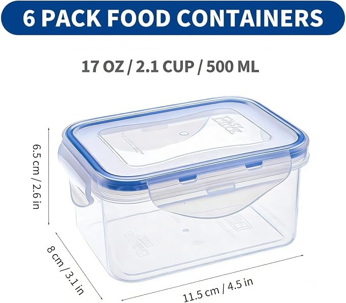 KIGI Small Food Storage Containers, 4-Sided Locking Airtight Lids, BPA-Free - Image 2