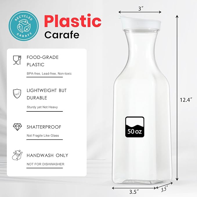Plastic 50 Oz Water Carafe - Image 2