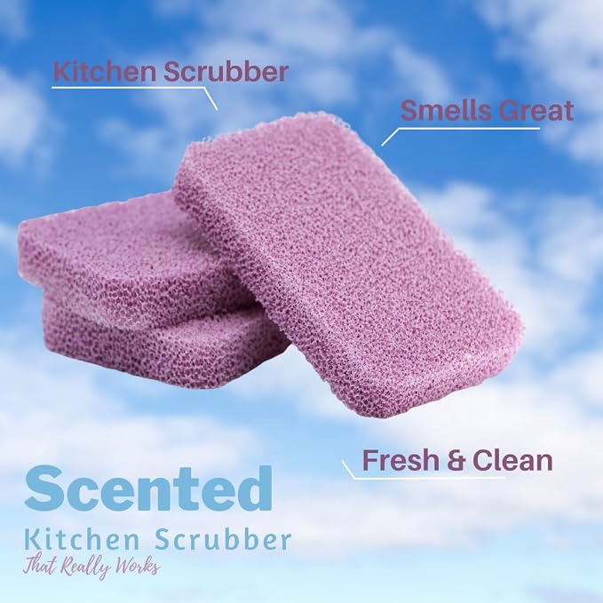 Peachy Clean Silicone Dish Sponge Scrubbers, Fresh & Clean Scent, Non-Scratch - Image 6