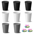 Bathroom Trash Can, 8 Pack 1.8 Gallons Small Trash Can by Lysam