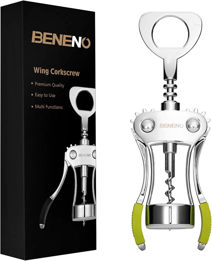 Beneno Wine Opener, Zinc Alloy Premium Wing Corkscrew by Beneno