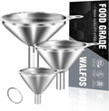 WALFOS Mini Stainless Steel Funnels, by Walfos