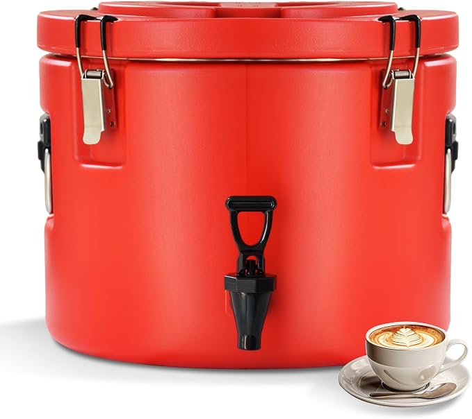 20L/5Gal Insulated Beverage Dispenser, Ice & Hot Drink Dispenser by Carivia