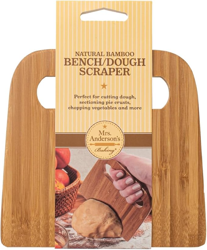 Mrs. Anderson’s Baking Bench Dough Scraper, Natural Bamboo 5.91" x 5.63" - Image 9