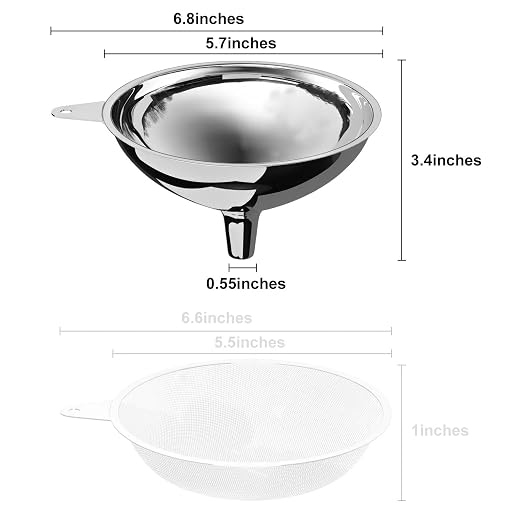 serinar Stainless Steel Large Funnel, Metal Funnel - Image 2