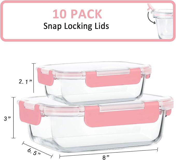M MCIRCO [10-Pack Meal Prep Containers - Image 2