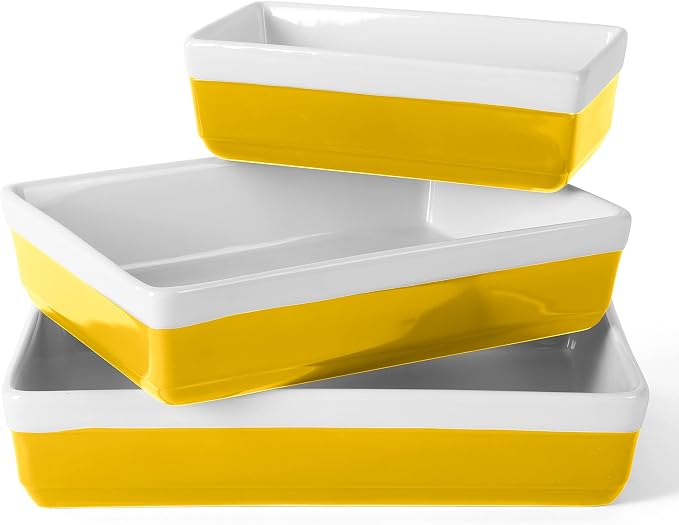 MARTHA STEWART 3-Piece Oven to Table Stoneware Bakeware Set – Baking Dish & by MarthaStewart