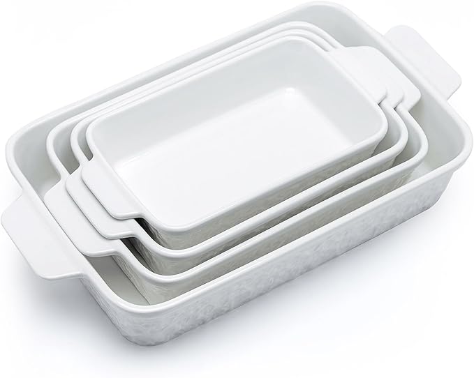 Dafuceramic Casserole Dishes for Oven, Baking Dishes, Ceramic Bakeware Sets of 4 by Dafuceramic