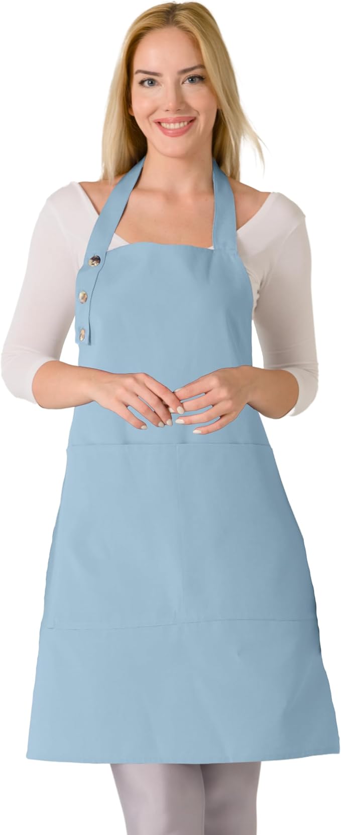 TOSHE Kitchen Apron Waterdrop Resistant Cotton Apron by TOSHE