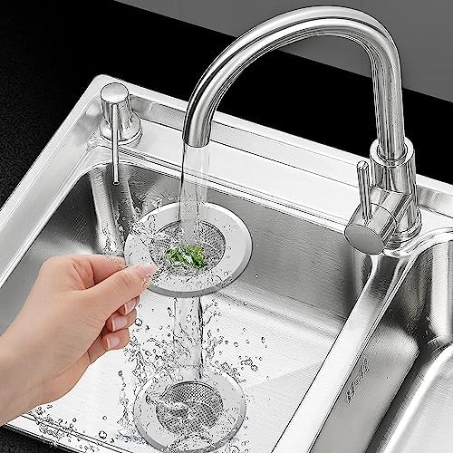 2-Pack Kitchen & Bathroom Sink Drain Strainers I 4.5 Inch Bathroom