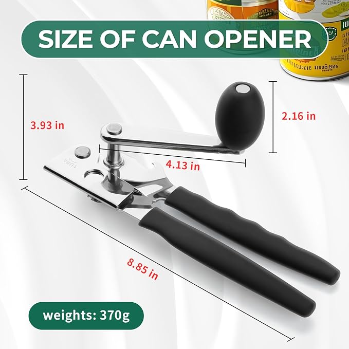 Commercial Can Opener Manual Heavy Duty Stainless Steel Handheld Smooth Edge - Image 8