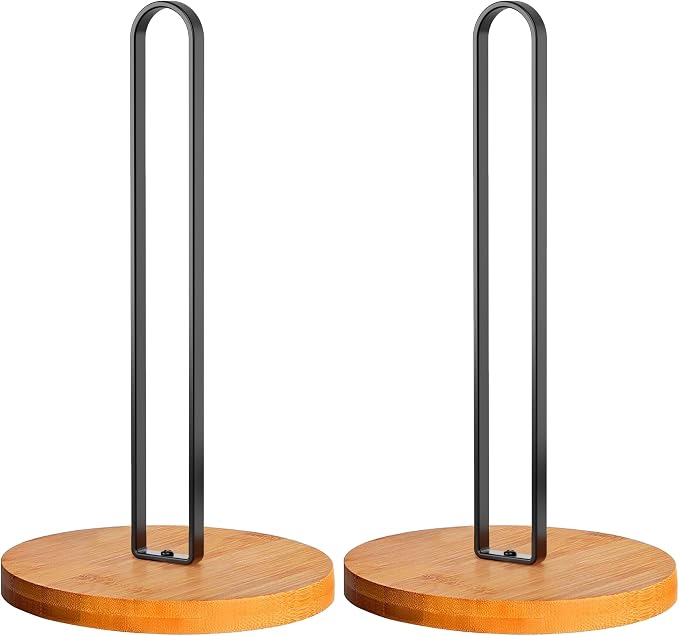 TONLEA Wooden Paper Towel Holder Countertop, Kitchen-Towel-Holder FreeStanding by TONLEA