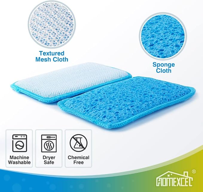 12 Pack Scrub & Wipe Cloths, Dual-Sided Sponges - Image 3