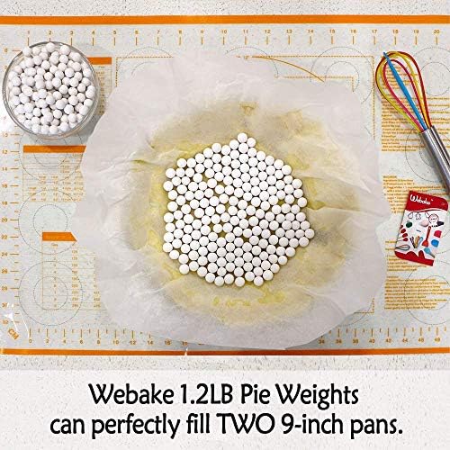 Webake 6pcs Mini Tart Pans and 2LB Pie Weights, Tart Pie Baking Set