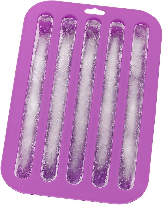 HIC Kitchen Silicone Water Bottle Ice Tray, Each Tray Makes 5 Long Ice Sticks - Image 3