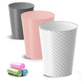 Bathroom Trash Can, 3 Pack 1.8 Gallons Small Trash Can by Lysam