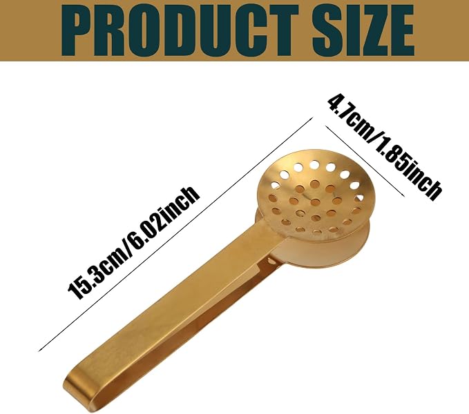 Tea Bag Squeezer Tongs, Stainless Steel Teabag Strainer Dispenser Gripper - Image 2