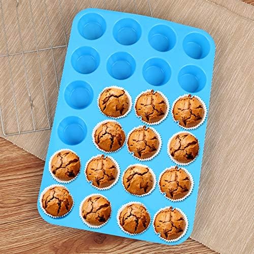 Silicone Muffin Pan, Cupcake Pan, 24 Cups, Food Grade Egg Muffin