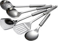 5 PCS Cooking Utensils Set Stainless Steel Kitchen Utensils Gadgets Resistant by LKEREJOL