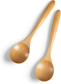 2 PCS Wooden Spoons for Honey, 6.7 inch Small Wooden Spoons by HEFILD