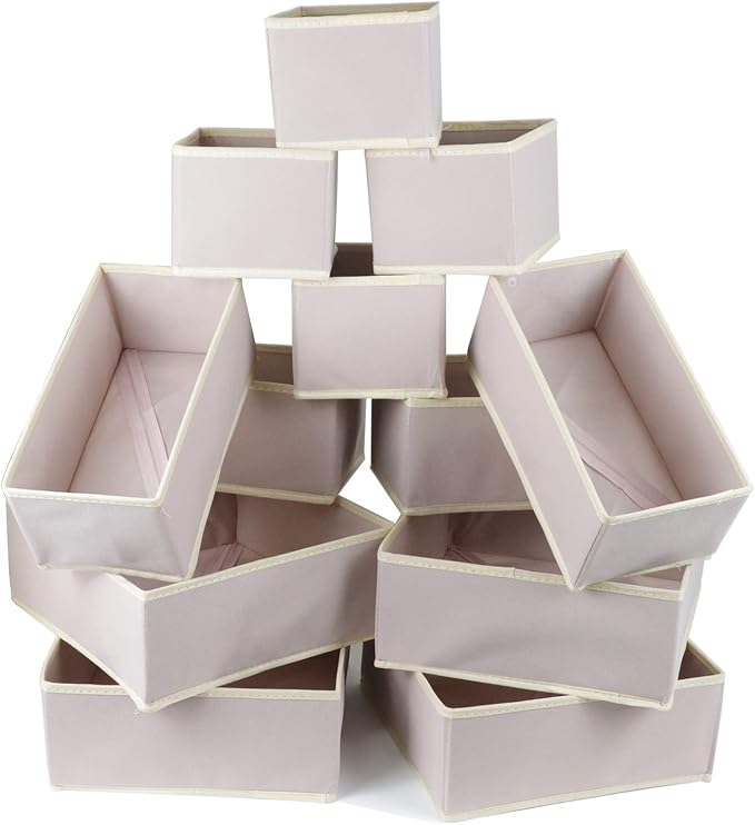 Fordonral 12 Pack Drawer Organizer Clothes, Foldable Fabric Dresser Organizer - Image 7
