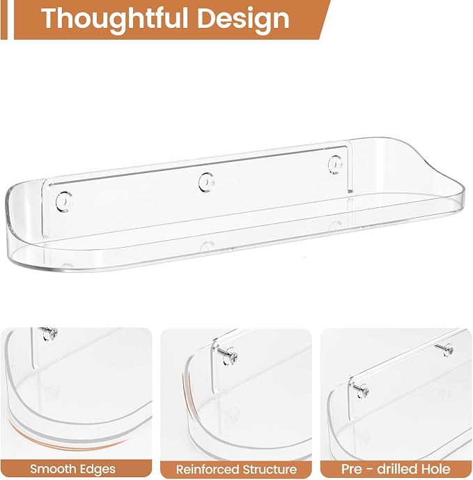 SpaceWhisper Floating Shelves for Wall, Living Room, Display Hanging Shelf - Image 5